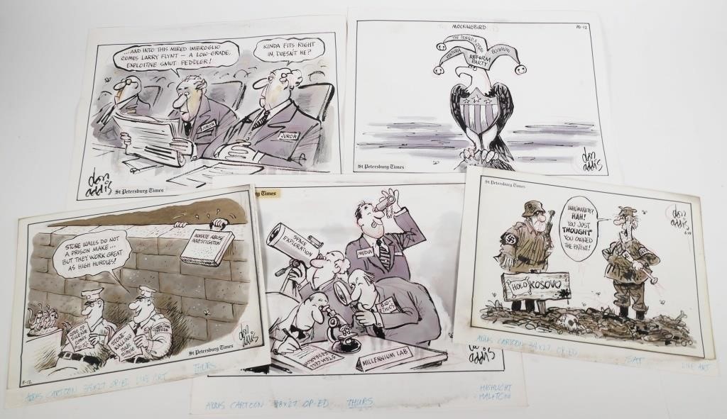 DON ADDIS ORIGINAL CARTOON DRAWINGS