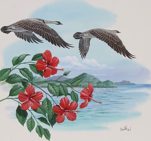 DON BALKE (B. 1933) "HAWAIIAN GOOSE