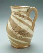 Don Craig swirl pitcher, brown