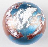 DON DRUMM, ART GLASS GLOBE, 19