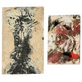 DON FINK, (2) OILS ON PAPER, C