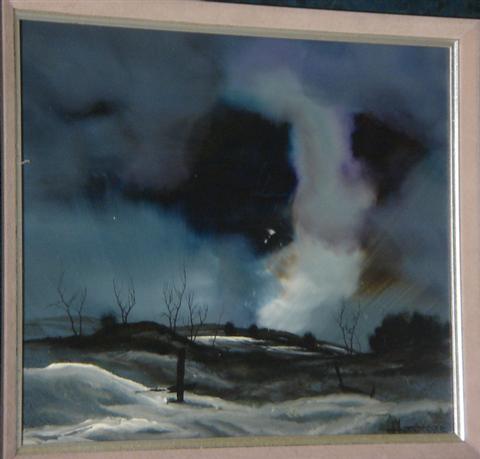 Don Hornberger, acrylic on paper,