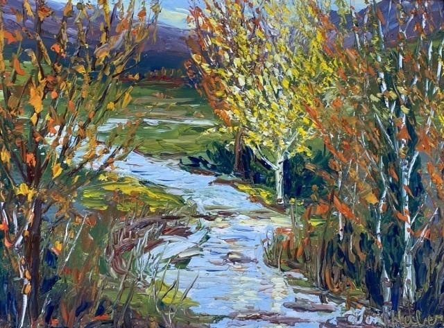 DON HUBER OIL ON BOARDDon Huber