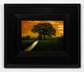 DON POLLACK, DARK BENCH, OIL O