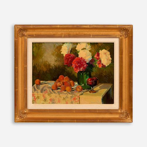 DON RICKS "THE GREEN VASE" (OIL CA.
