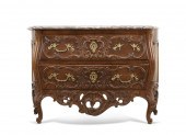 DON RUSEAU MARBLE TOP CHEST OF