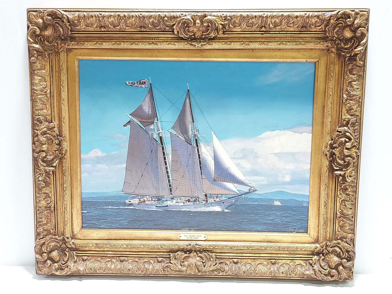 DON SCAFIDI S/V MARY DAY OIL ON