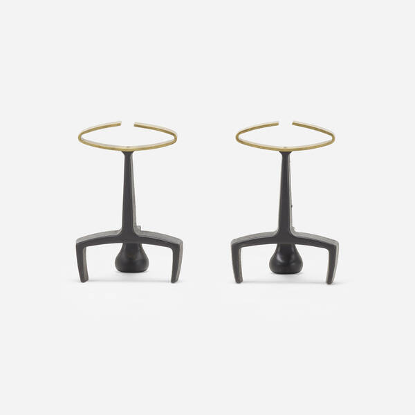 Donald Deskey. Andirons, pair. c.