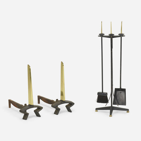 Donald Deskey. Fireplace set. c.