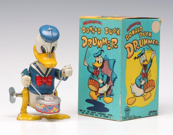 DONALD DUCK DRUMMER TIN WIND-UP TOY