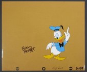 DONALD DUCK PRODUCTION CEL SIG