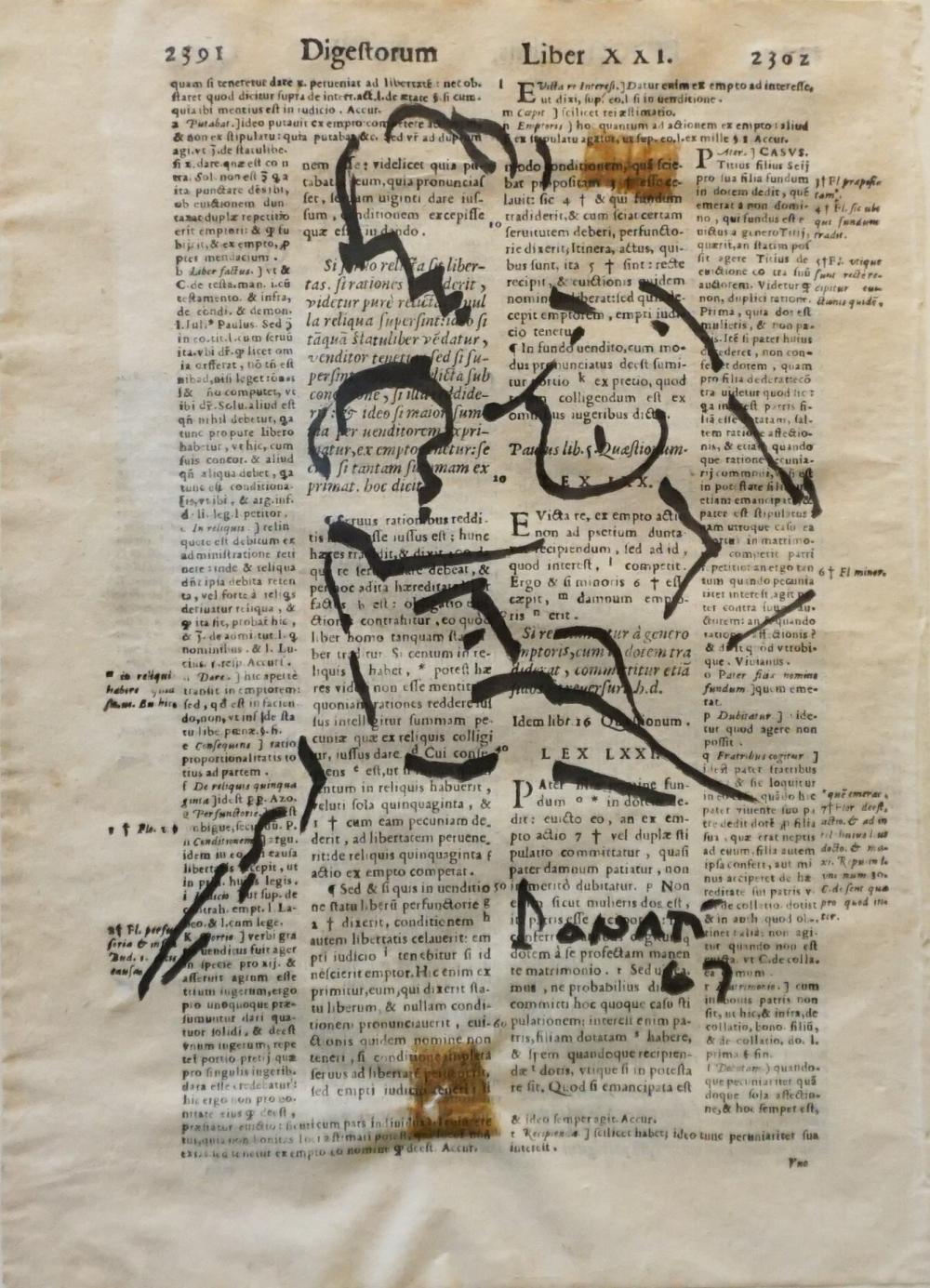 DONATI, MOTHER AND CHILD, BLACK INK
