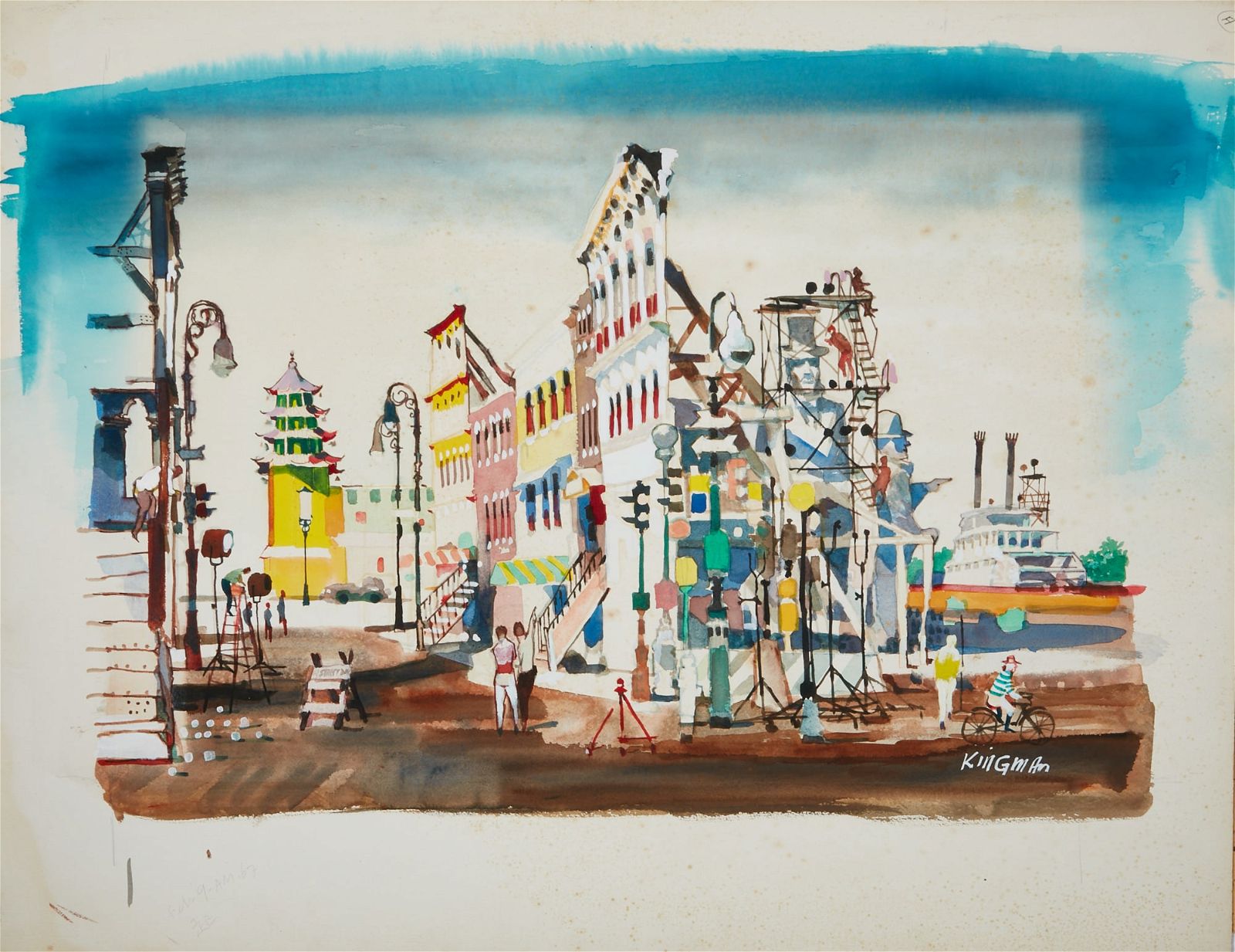 DONG KINGMAN, VIEW OF A FILM SET,
