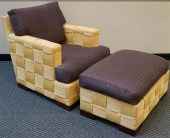 DONGHIA MAHOGANY AND WICKER LO