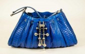 DONNA KARAN COBALT BLUE PYTHON