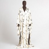 DONNA KARAN IVORY PRINTED SILK