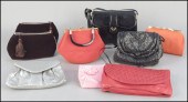 DONNA KARAN ORANGE SUEDE CLUTC