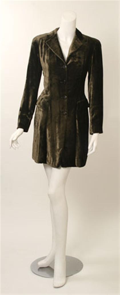Donna Karan velvet blazer    Dark