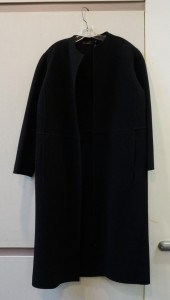 DONNA KARAN WOOL COAT (SIZE: 1