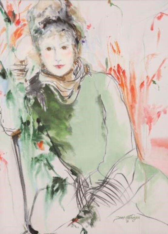 DONNA KRETSINGER WOMAN IN GREEN OIL
