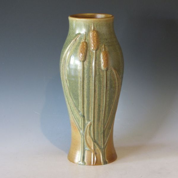 Door Pottery Cattails vase in