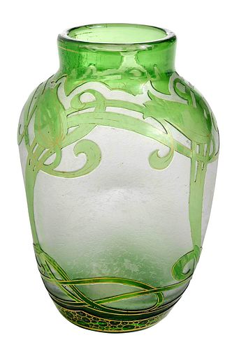 DORFLINGER HONESDALE GREEN CAMEO