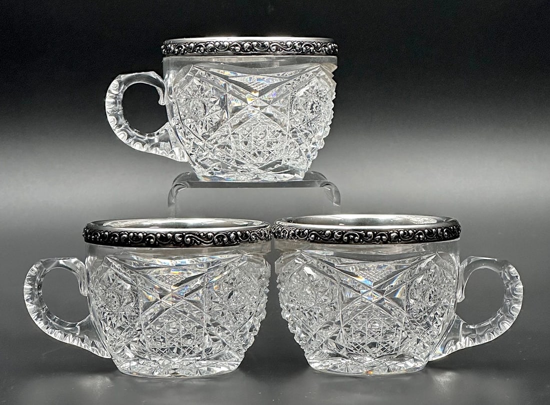 DORFLINGER NO. 99 CUT GLASS 3 PUNCH