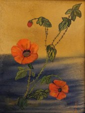 DORFMAN, POPPY FLOWERS, OIL ON