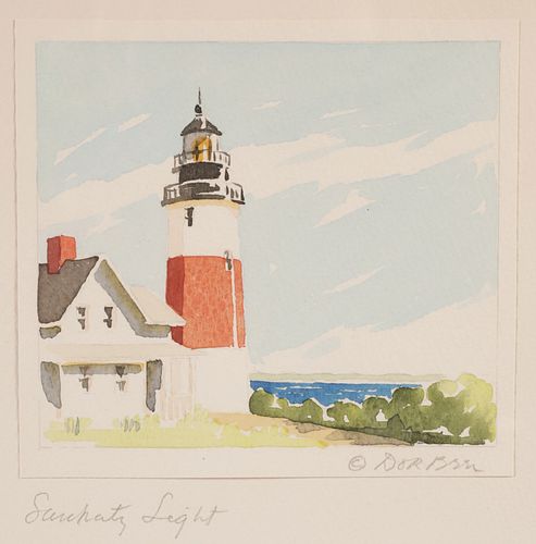 DORIS AND RICHARD BEER WATERCOLOR