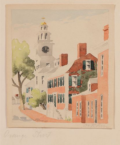 DORIS AND RICHARD BEER WATERCOLOR