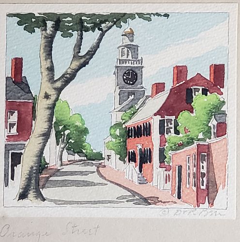 DORIS AND RICHARD BEER WATERCOLOR