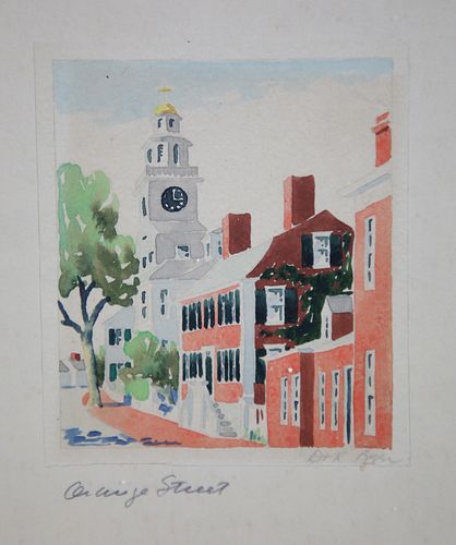 DORIS AND RICHARD BEER WATERCOLOR