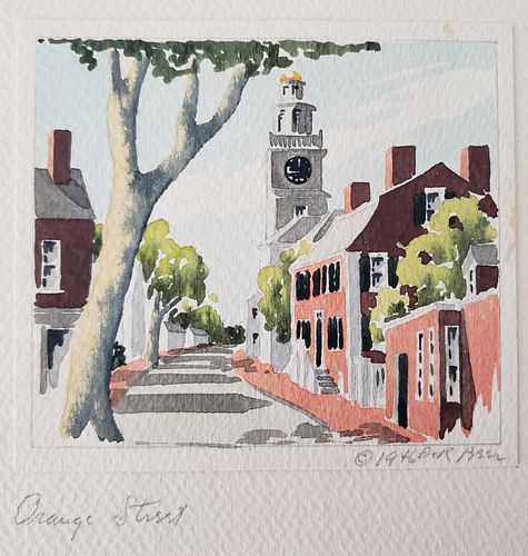 DORIS AND RICHARD BEER WATERCOLOR
