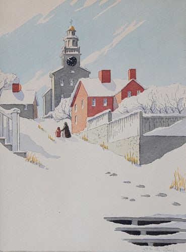 DORIS AND RICHARD BEER WATERCOLOR