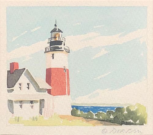 DORIS AND RICHARD BEER WATERCOLOR