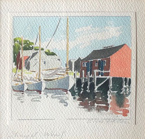DORIS AND RICHARD BEER WATERCOLOR