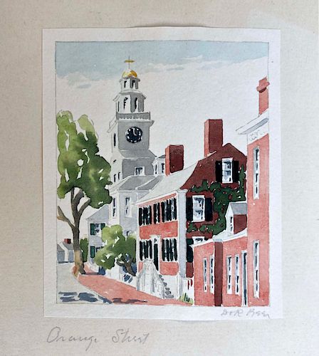 DORIS AND RICHARD BEER WATERCOLOR