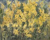 DORIS JENNEY, SUNFLOWERS, O/C(