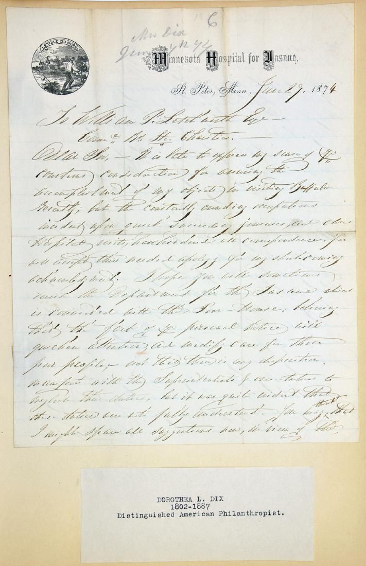 DOROTHEA L. DIX HANDWRITTEN