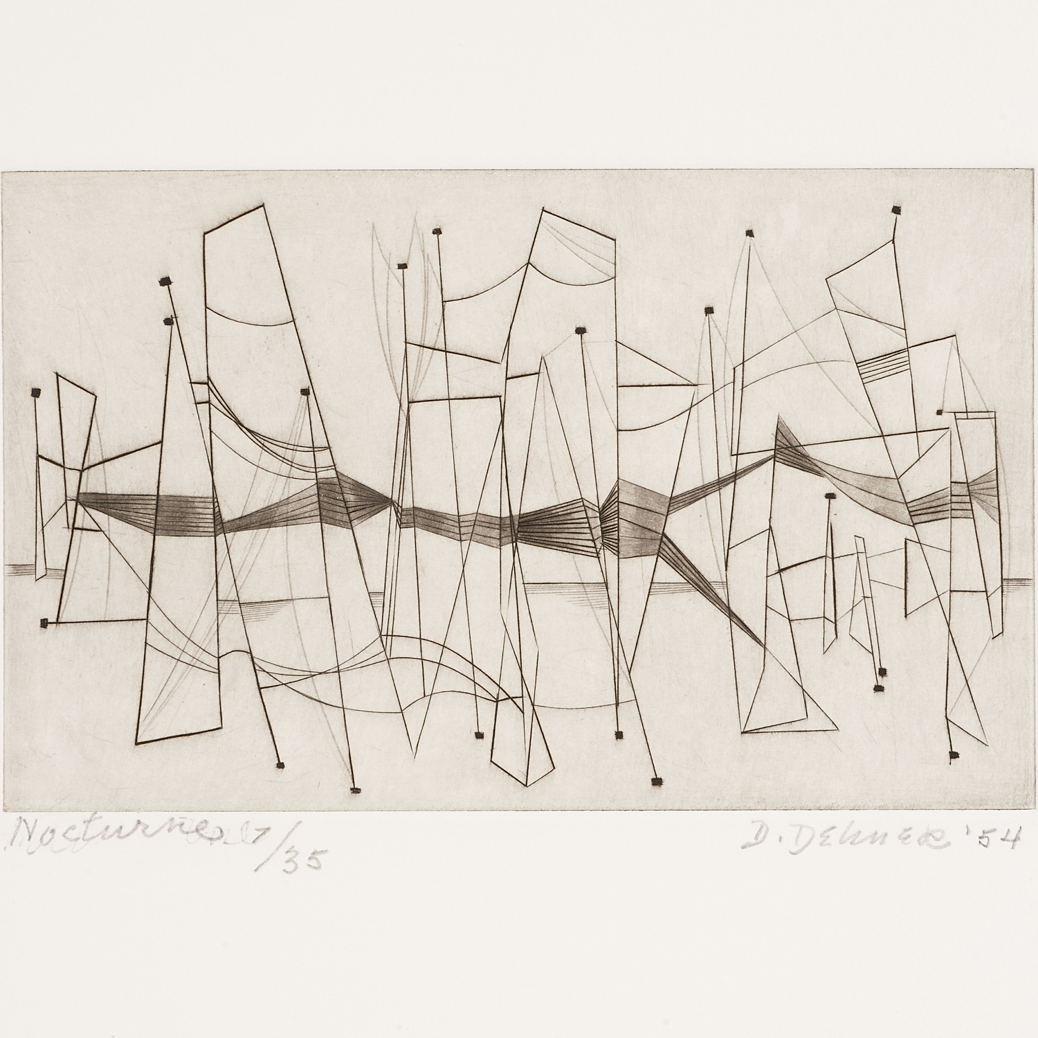 DOROTHY DEHNER, ETCHING ON PAPER,