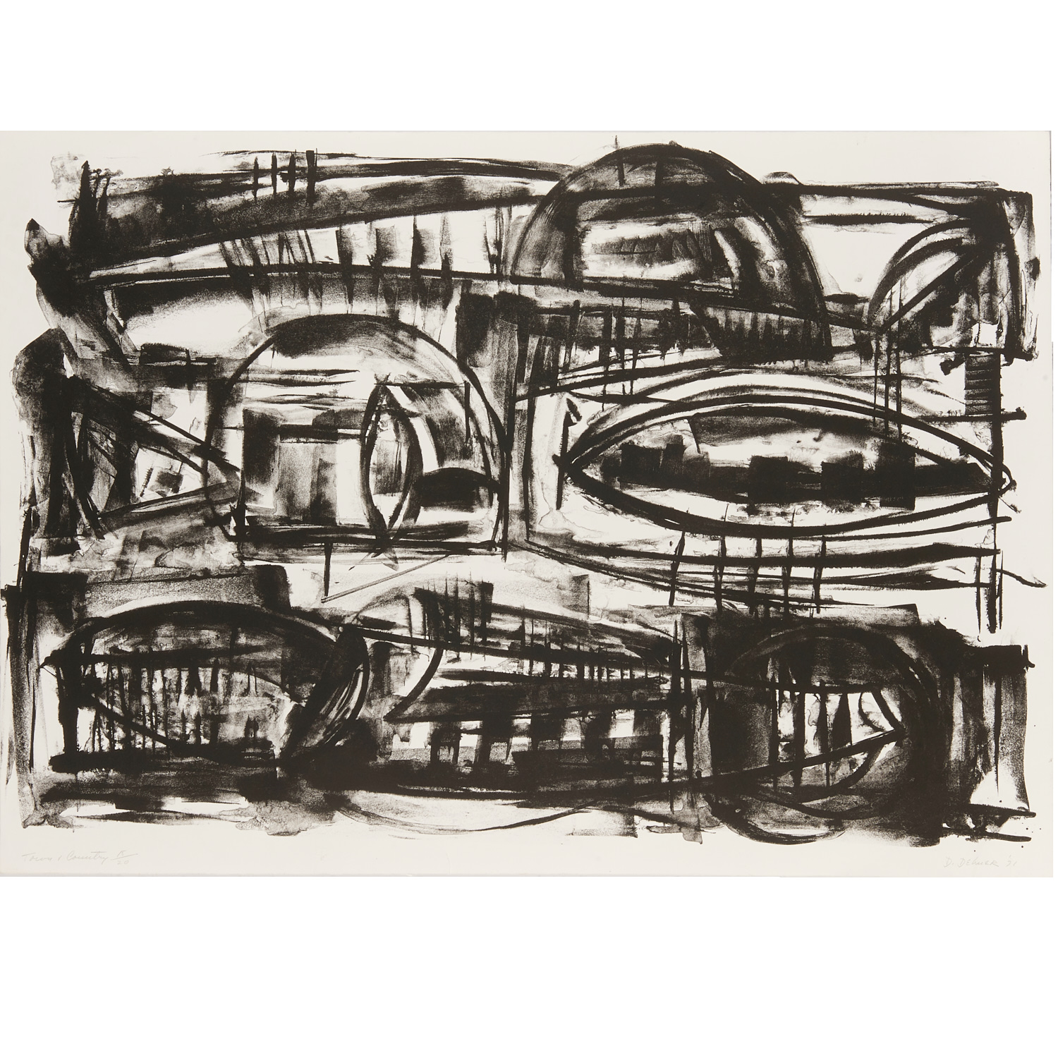 DOROTHY DEHNER, LITHOGRAPH, 1971