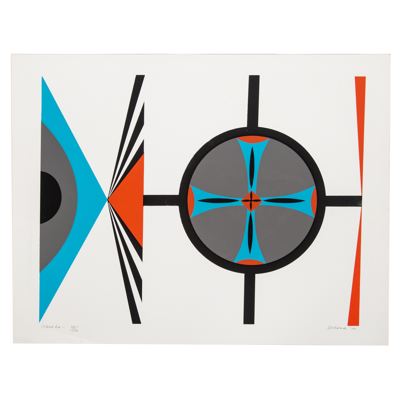 DOROTHY DEHNER. "NAVAHO," SERIGRAPH
