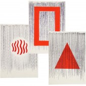 DOROTHY HELLER, TRIPTYCH PAINT
