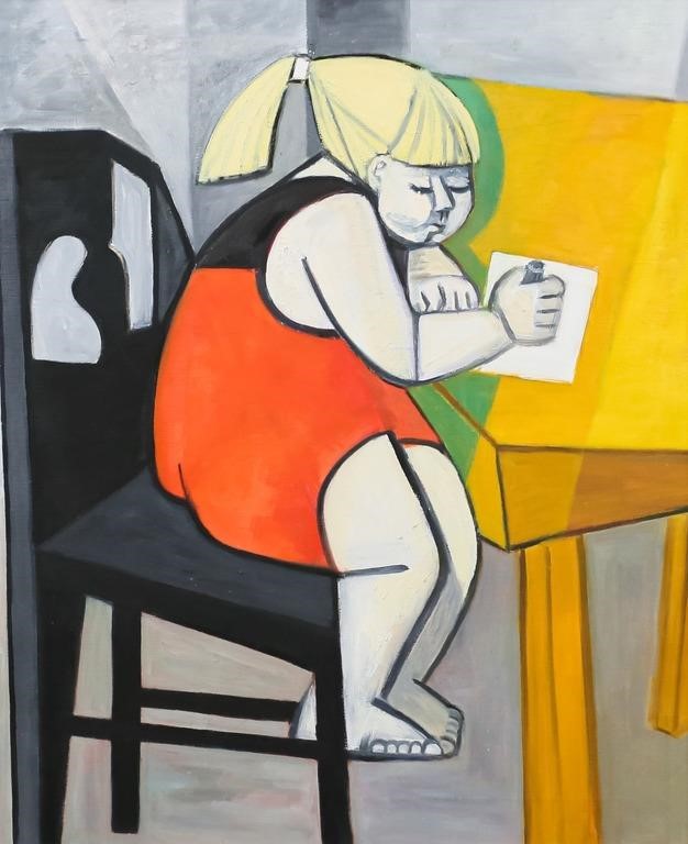 DOROTHY HUMPHREY OIL ON CANVAS GIRL