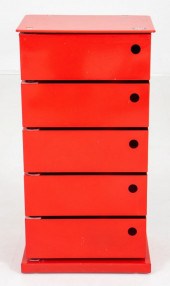 DOTTUS FIVE BIN RED STORAGE TO