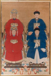 DOUBLE ANCESTRAL PORTRAIT 19TH