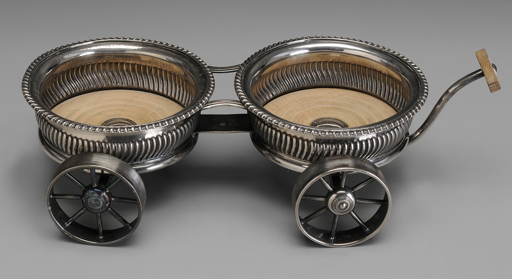 Double-Coaster Silver-Plated Wine