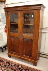 DOUBLE-DOOR MAHOGANY CABINET,