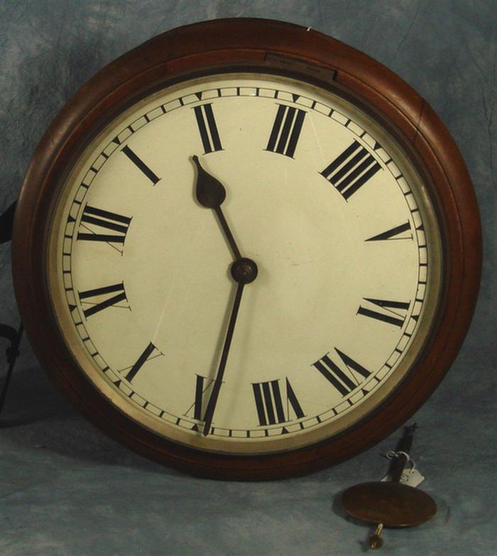 Double faced fusee gallery clock,