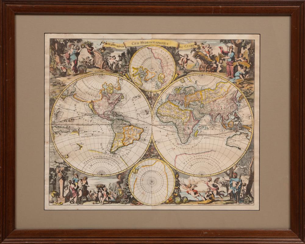 DOUBLE HEMISPHERE WORLD MAPDouble